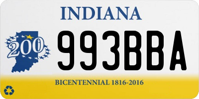 IN license plate 993BBA