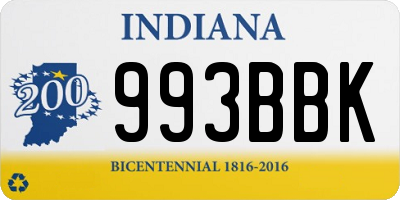 IN license plate 993BBK