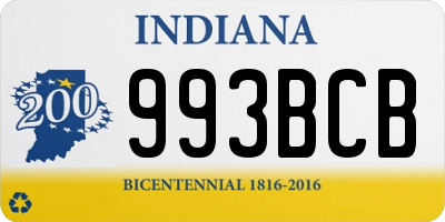 IN license plate 993BCB