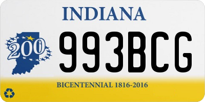 IN license plate 993BCG