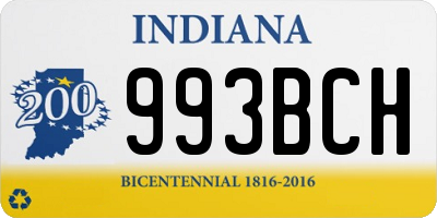 IN license plate 993BCH