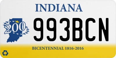 IN license plate 993BCN