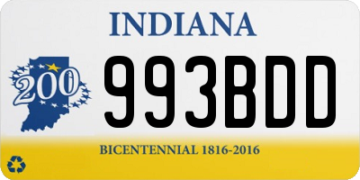 IN license plate 993BDD