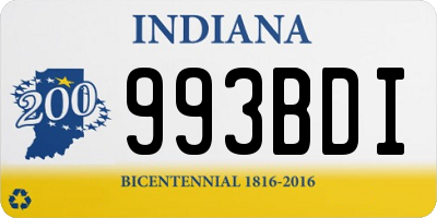 IN license plate 993BDI