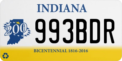 IN license plate 993BDR