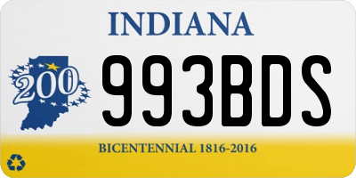 IN license plate 993BDS