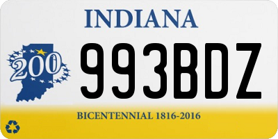 IN license plate 993BDZ