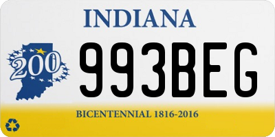 IN license plate 993BEG