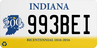 IN license plate 993BEI