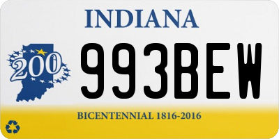 IN license plate 993BEW