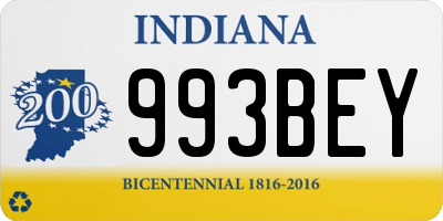 IN license plate 993BEY
