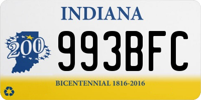 IN license plate 993BFC