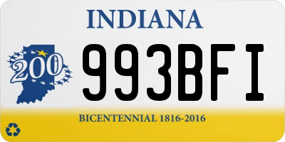 IN license plate 993BFI