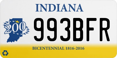 IN license plate 993BFR