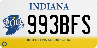 IN license plate 993BFS