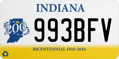 IN license plate 993BFV