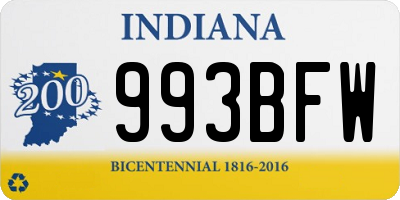 IN license plate 993BFW