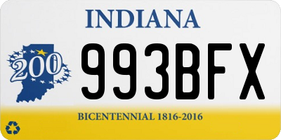 IN license plate 993BFX