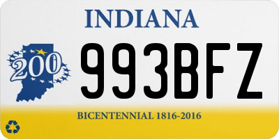 IN license plate 993BFZ