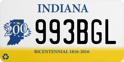 IN license plate 993BGL