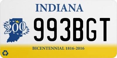 IN license plate 993BGT