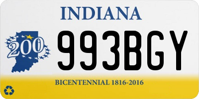 IN license plate 993BGY