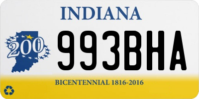 IN license plate 993BHA