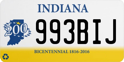 IN license plate 993BIJ