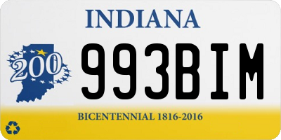 IN license plate 993BIM