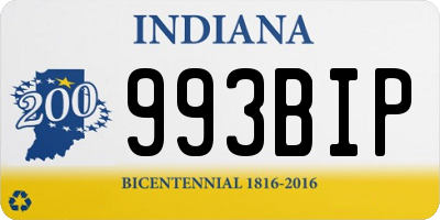 IN license plate 993BIP