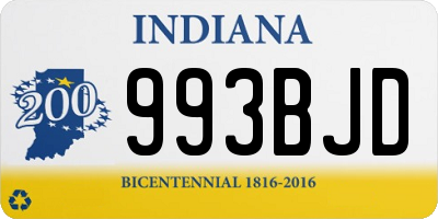 IN license plate 993BJD