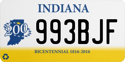 IN license plate 993BJF