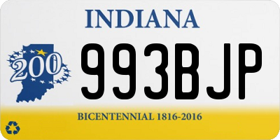 IN license plate 993BJP