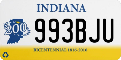 IN license plate 993BJU