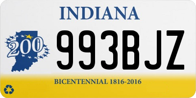 IN license plate 993BJZ