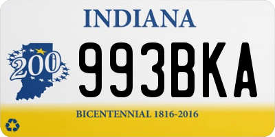 IN license plate 993BKA