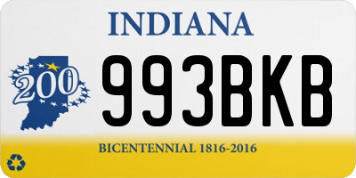 IN license plate 993BKB