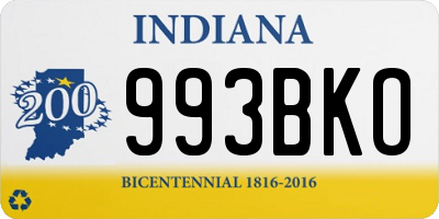 IN license plate 993BKO