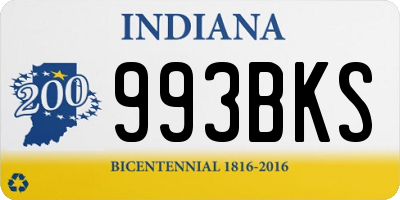 IN license plate 993BKS