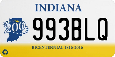 IN license plate 993BLQ