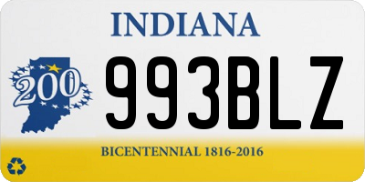 IN license plate 993BLZ