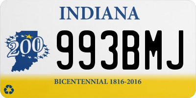 IN license plate 993BMJ