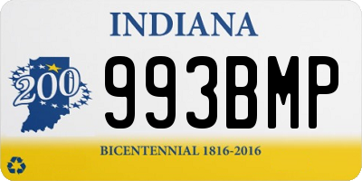 IN license plate 993BMP