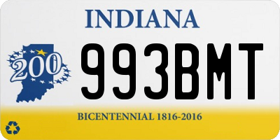 IN license plate 993BMT