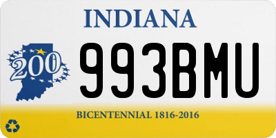 IN license plate 993BMU