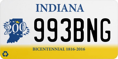 IN license plate 993BNG