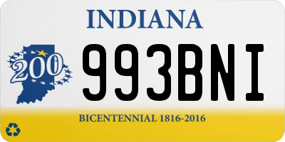 IN license plate 993BNI