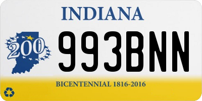 IN license plate 993BNN