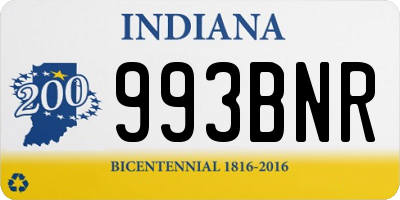 IN license plate 993BNR