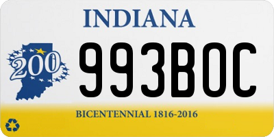 IN license plate 993BOC